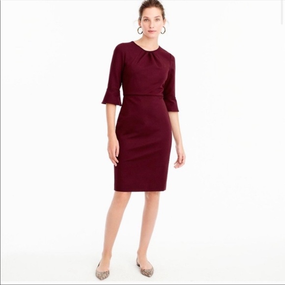 J.Crew Burgundy Dress, Size 8 - Picture 1 of 7